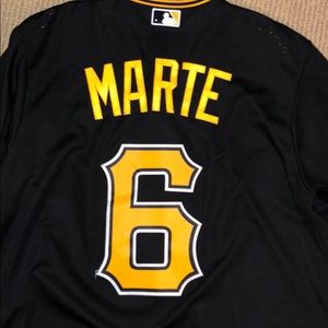 Pirates jersey. Black. Sterling matte. Pittsburgh